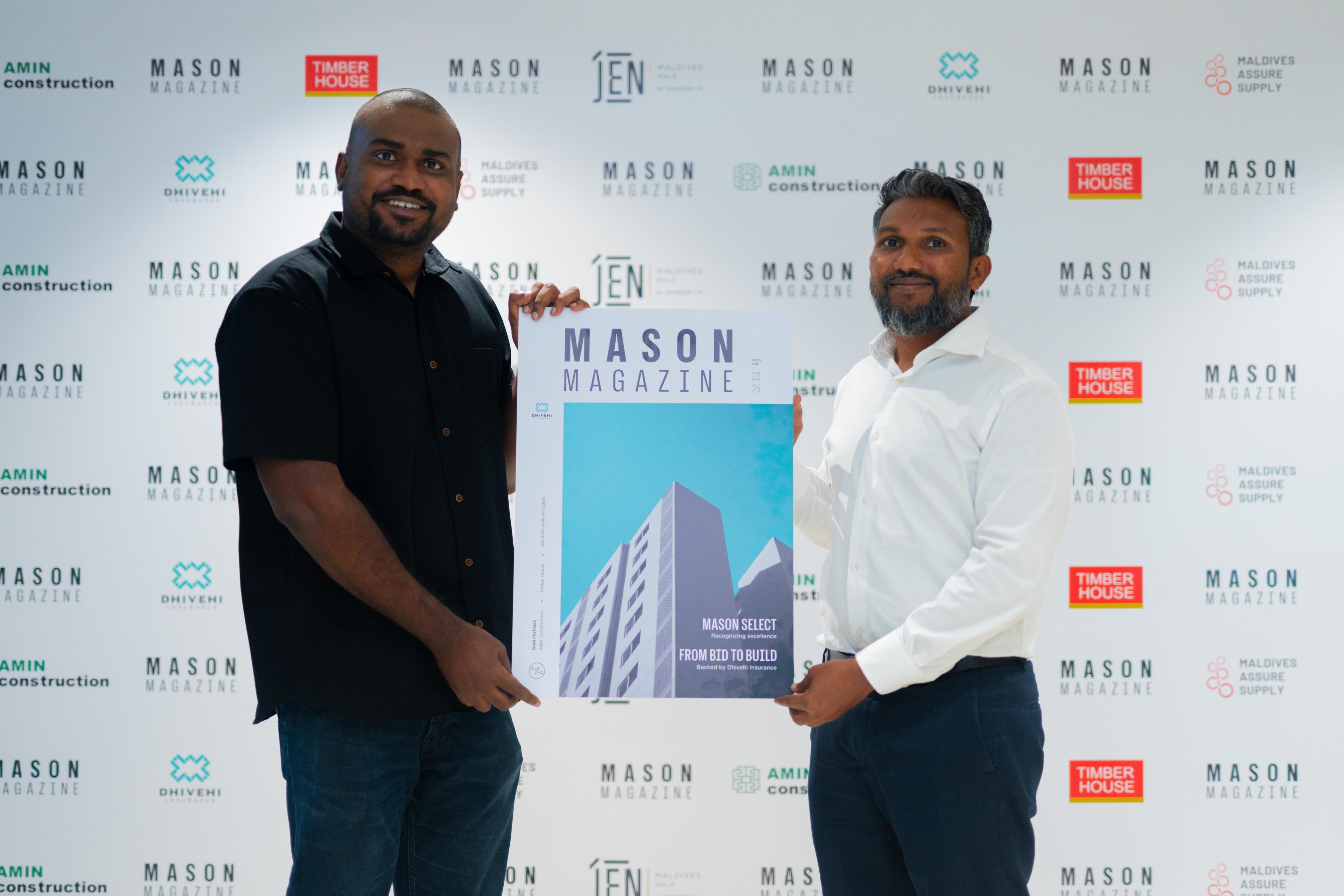 Fraath Mohamed, Managing Director of The Travel Guys with the Minister of State for Construction, Housing and Infrastructure, Uz. Ahmed Nazim Mohamed